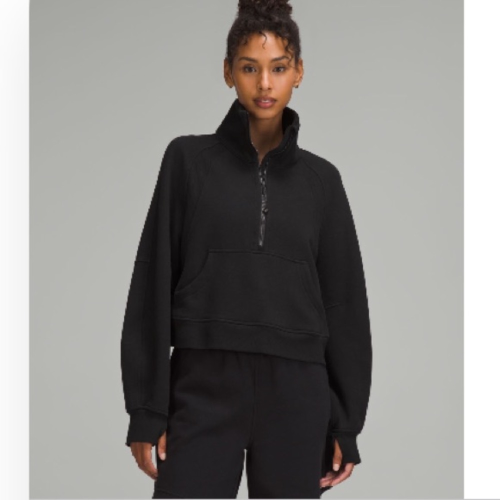 Lululemon scuba oversized half zip hoodie - black M/L